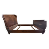 Carved oak double bed