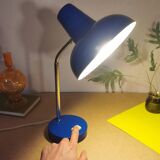 Articulated lamp royal blue and chrome, 1970