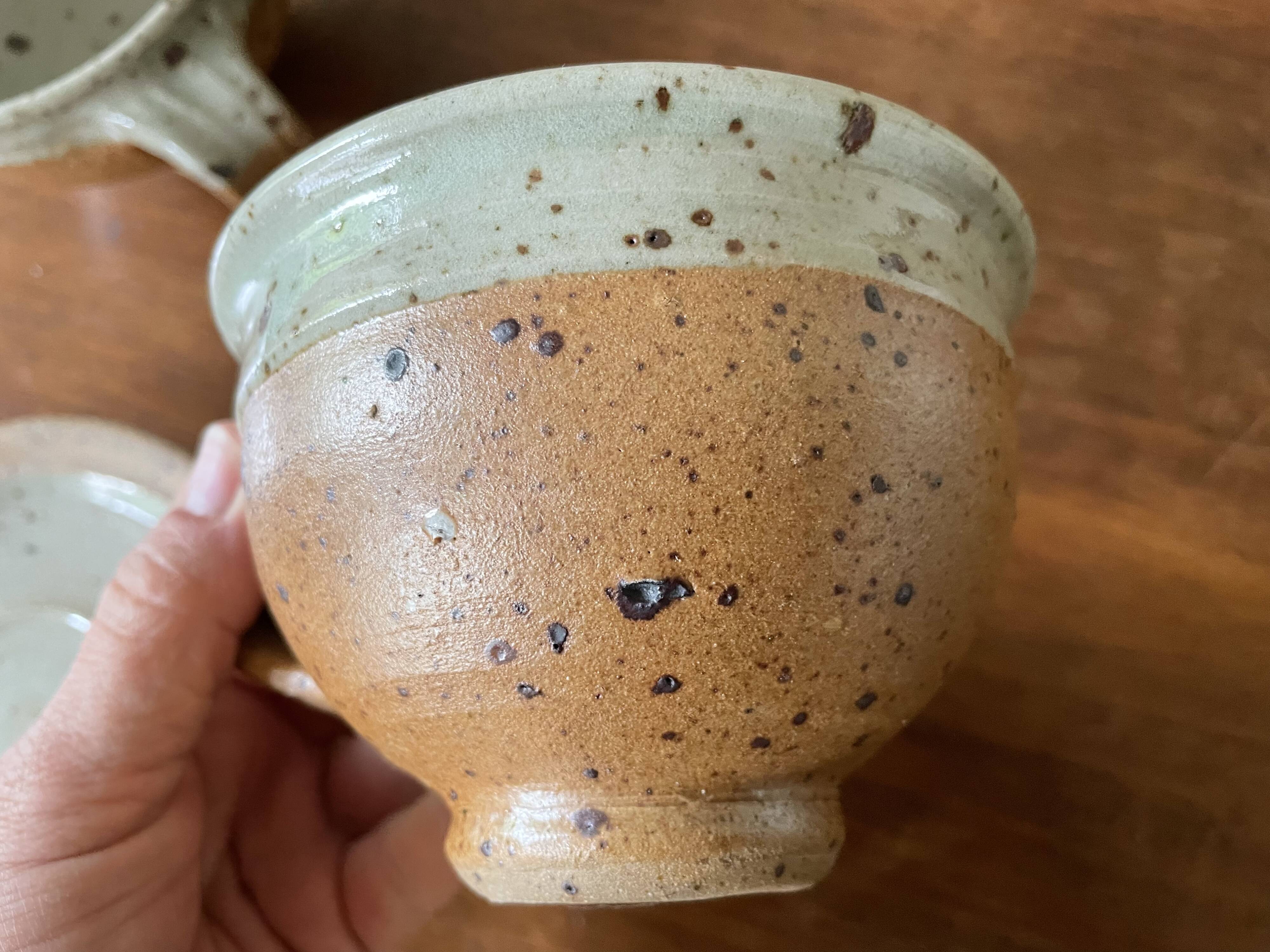 Pyrite sandstone cups by Pierre Digan La Borne