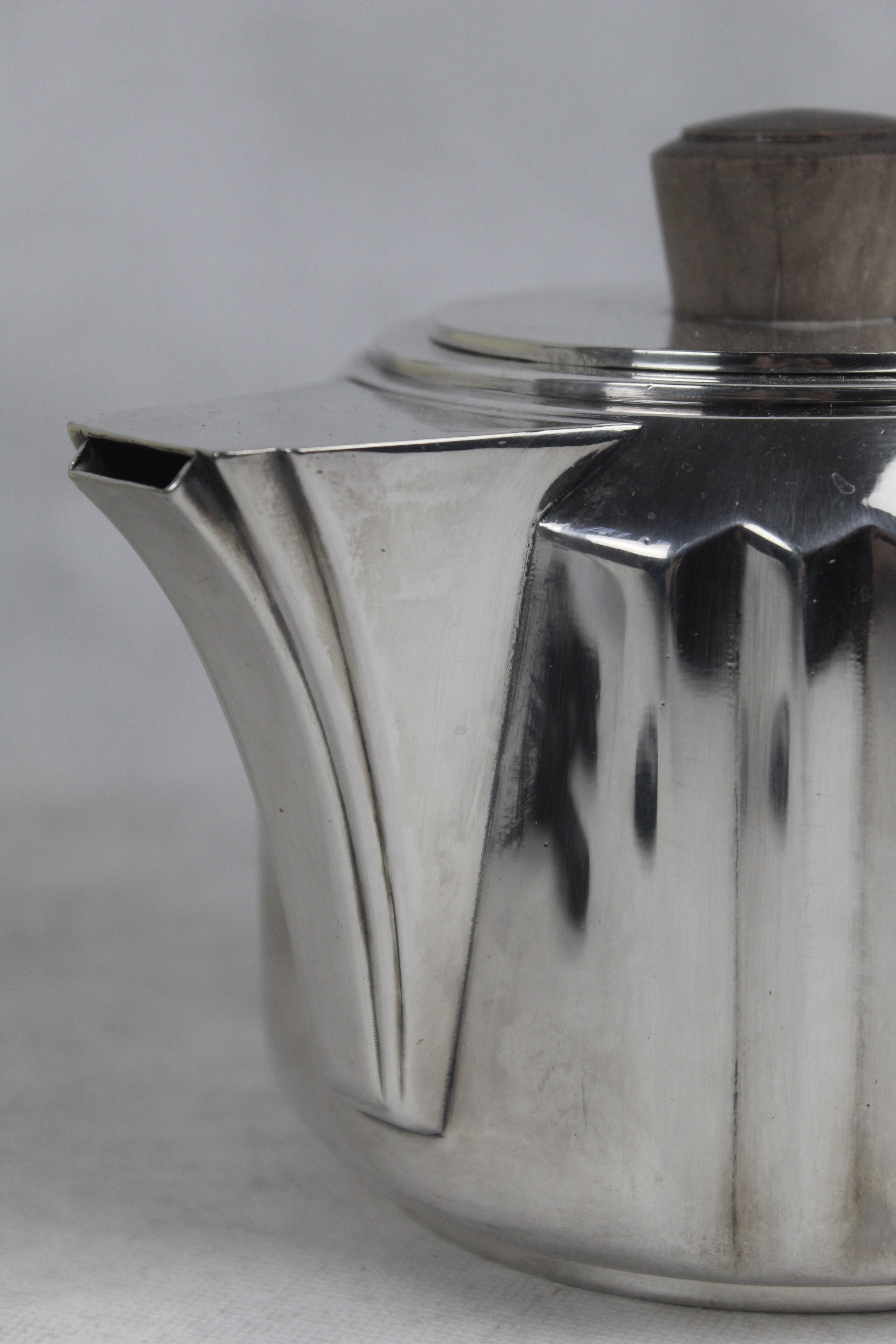Art-Deco tea set Christofle designer Luc LANEL