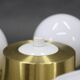 Pair of mid-century brass flush mount lights, 1970s