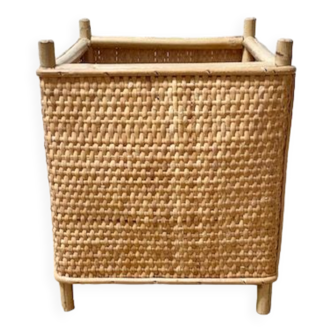 Bamboo wicker pot cover