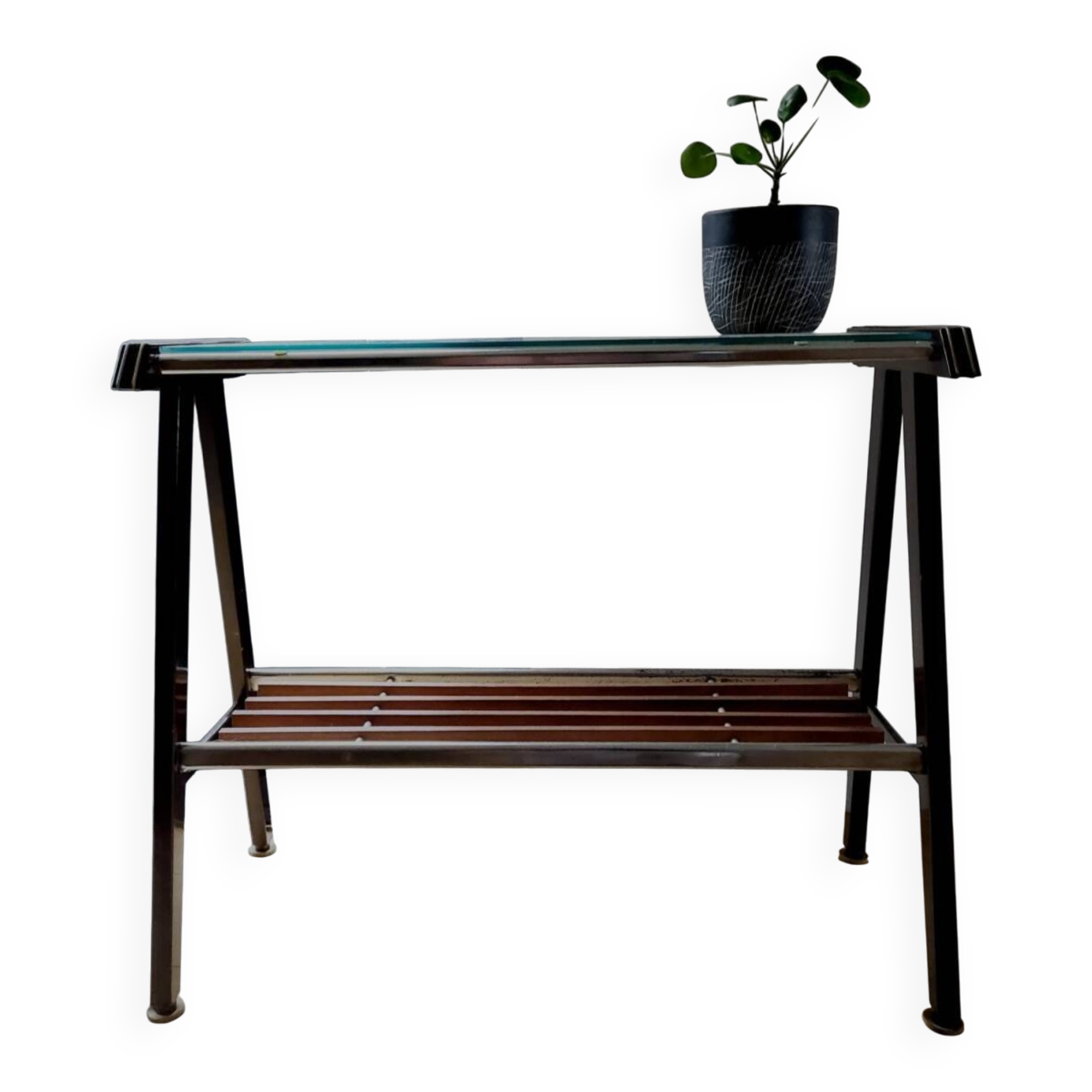 Bijzettafel vintage de plantentafel, vermoedelijk Zuenelli, jaren 1960