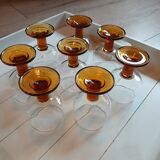 8 vintage wine/water stemmed glasses