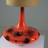 Orange ceramic lamp, 1970s