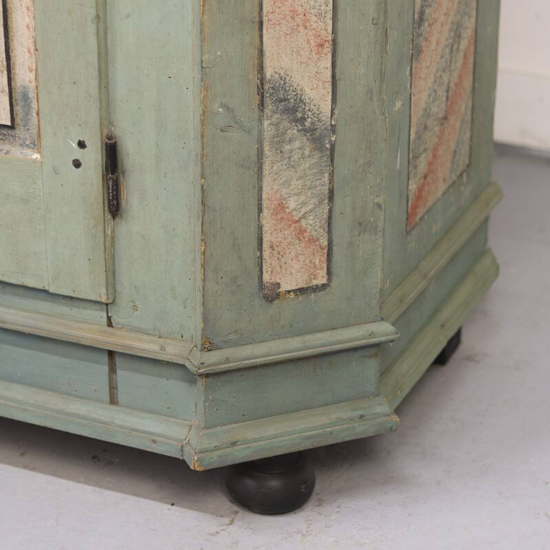 Cabinet de mariage peint d'art populaire 1849