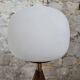 Small lamp in teak, opaline and brass year 60