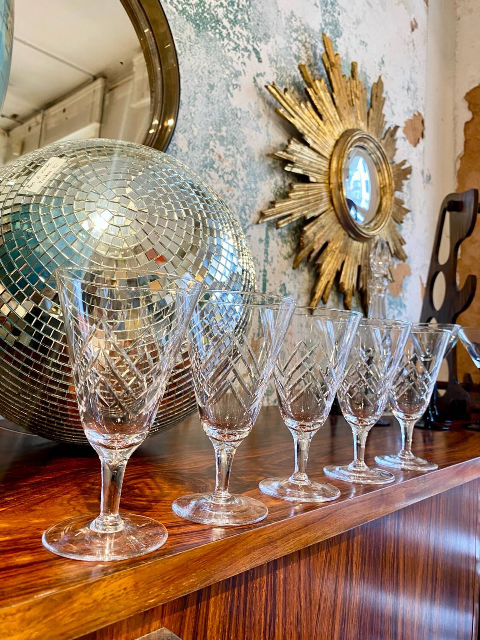 Lot de 6 verres à vin verrerie de Doyen