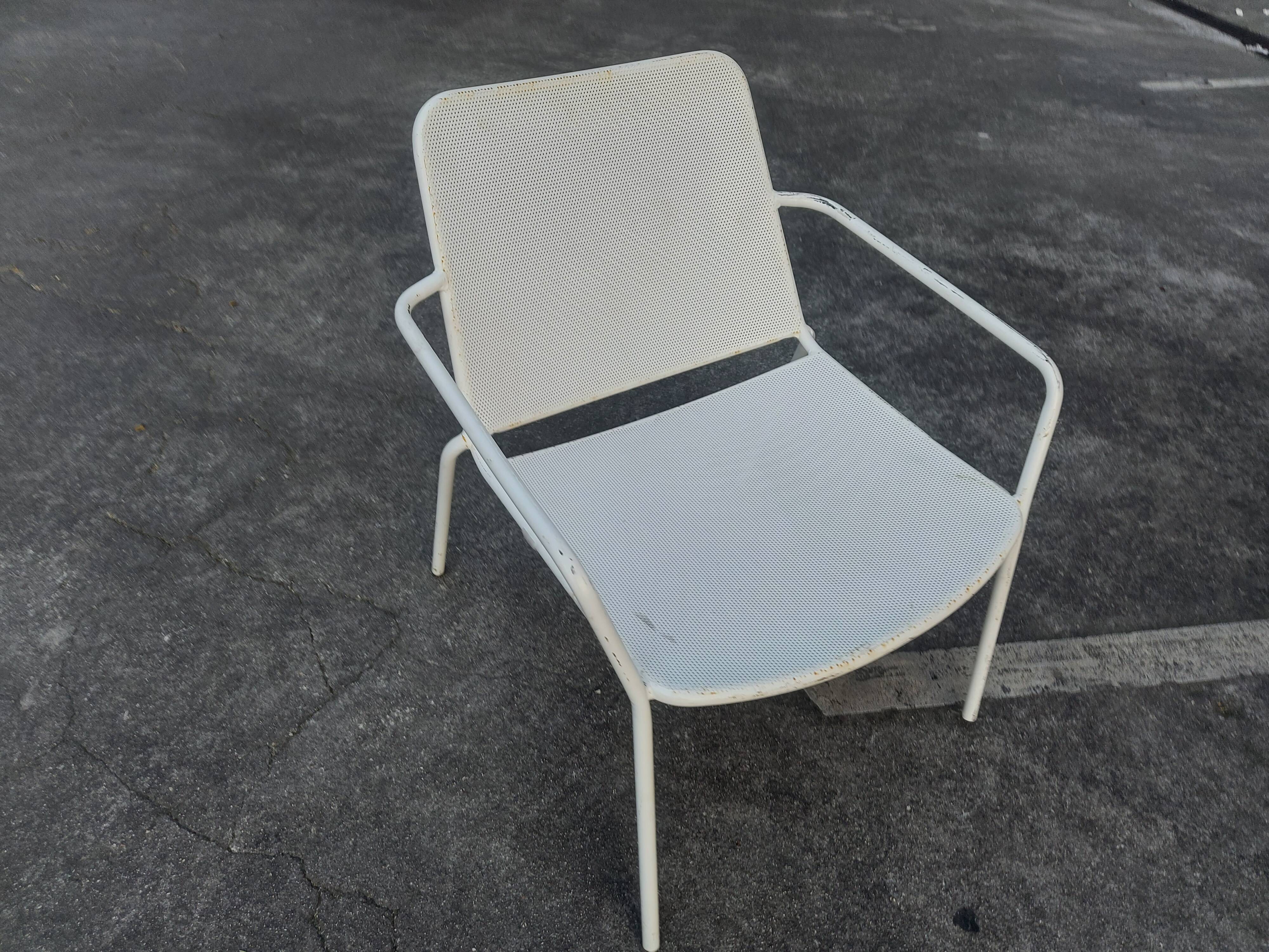 Vintage garden metal armchair