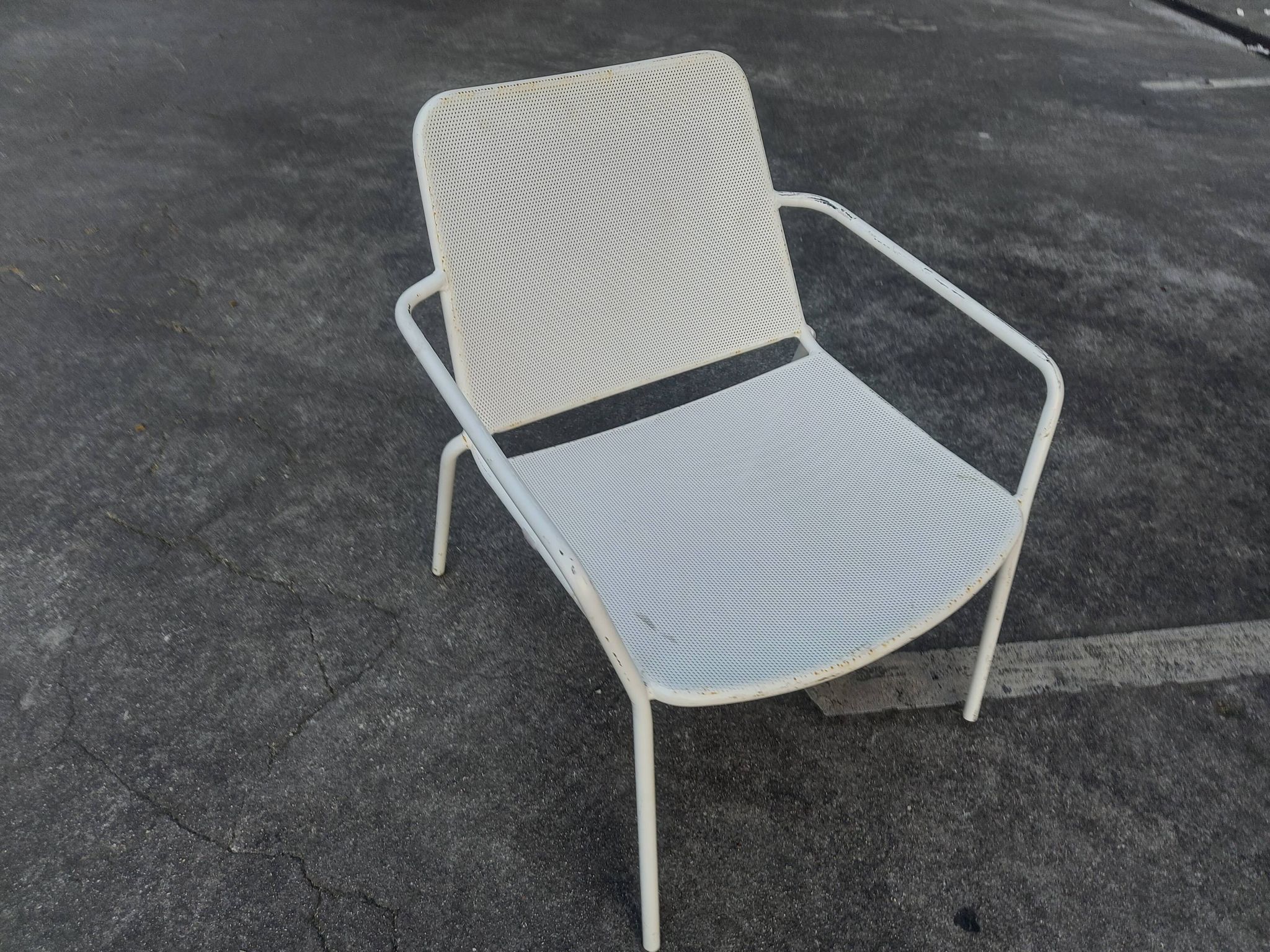 Fauteuil en métal de jardin vintage