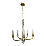 Art Deco chandelier attributed to Jacques Adnet, 1950s/60s.