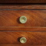 Empire style bedside table in mahogany and bronze