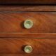 Empire style bedside table in mahogany and bronze