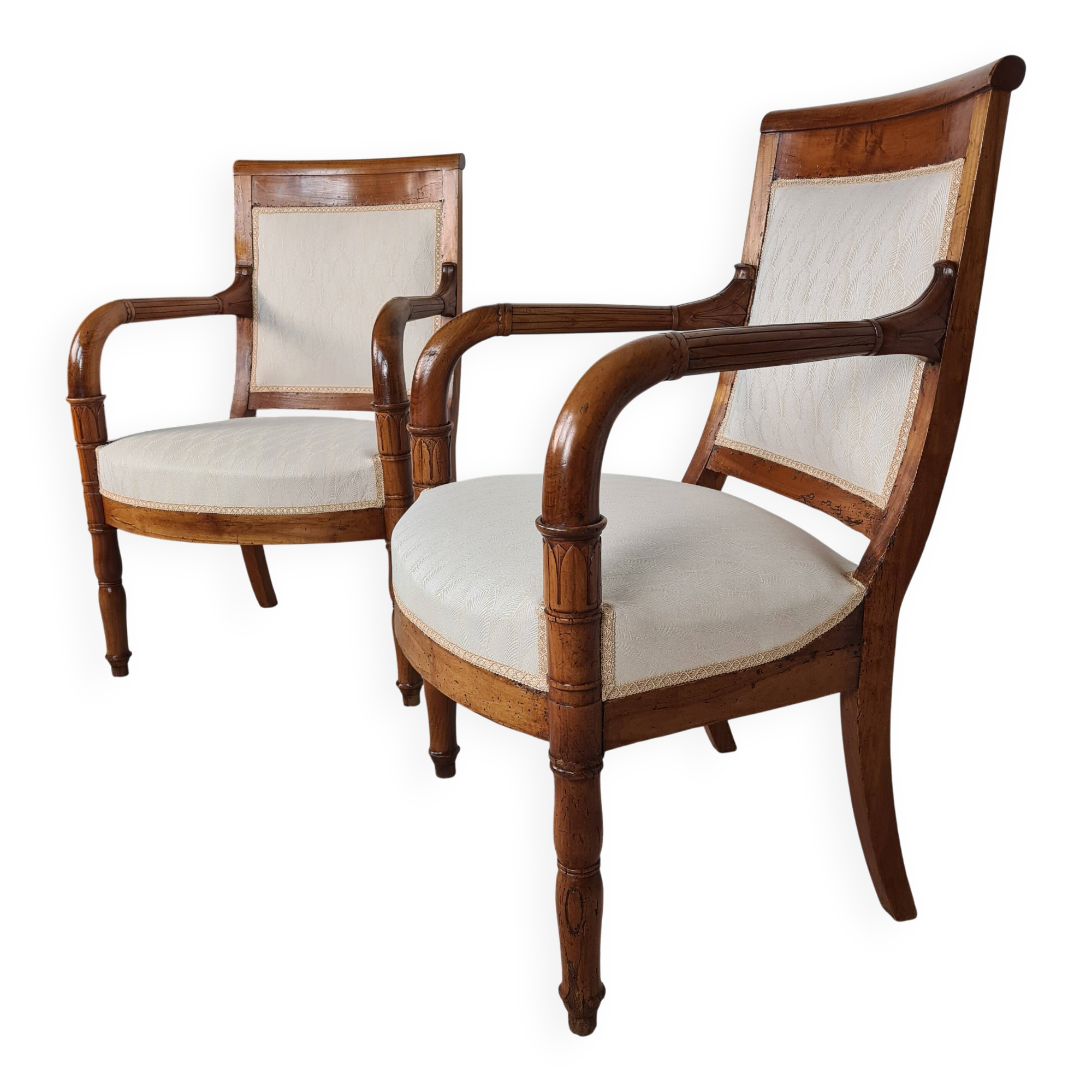 Pair of Empire armchairs from the 19th century.