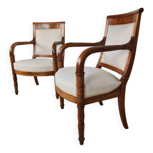 Paire de fauteuils empire