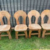 Rustic teak chairs