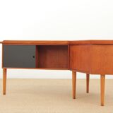 Scandinavian desk boomerang in teak by Arne Hovmand Olsen