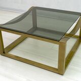 Luciano Frigerio Mid-Century Modern Italian Design Brass Coffee Table, 1970
