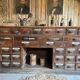 Exceptional antique apothecary workbench.