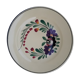 Plate on pedestal in sarreguemines model Rocroi diam 22.5 cm