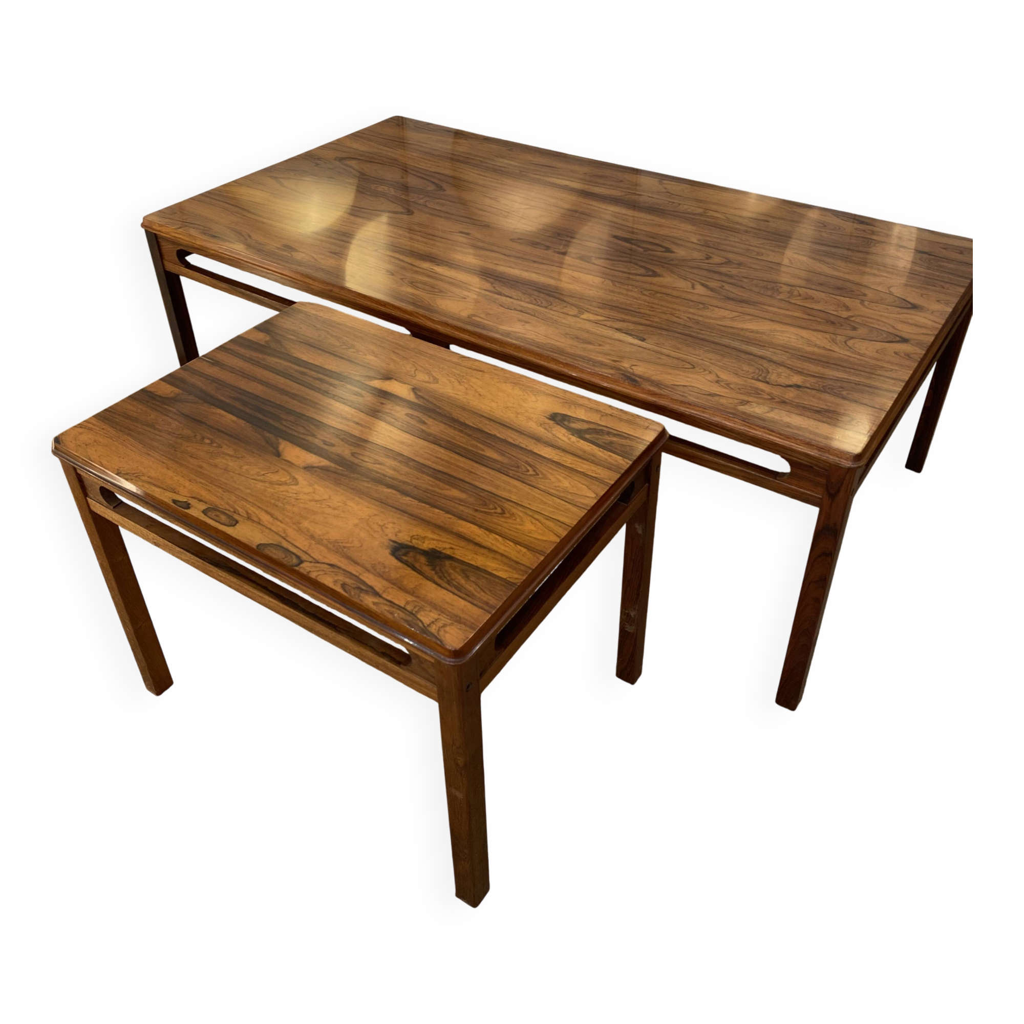 Vintage rosewood coffee tables by rasmus solber for s mobler, 1960