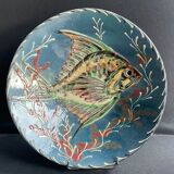 Large hollow ceramic dish signed Salamò La Bisbal (Spain)