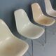 Ensemble de 4 chaises « H-Base » blanc cassé de Charles & Ray Eames pour Herman Miller, 1960