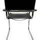 Ensemble vintage de 6 chaises à structure tubulaire Mart Stam design cuir