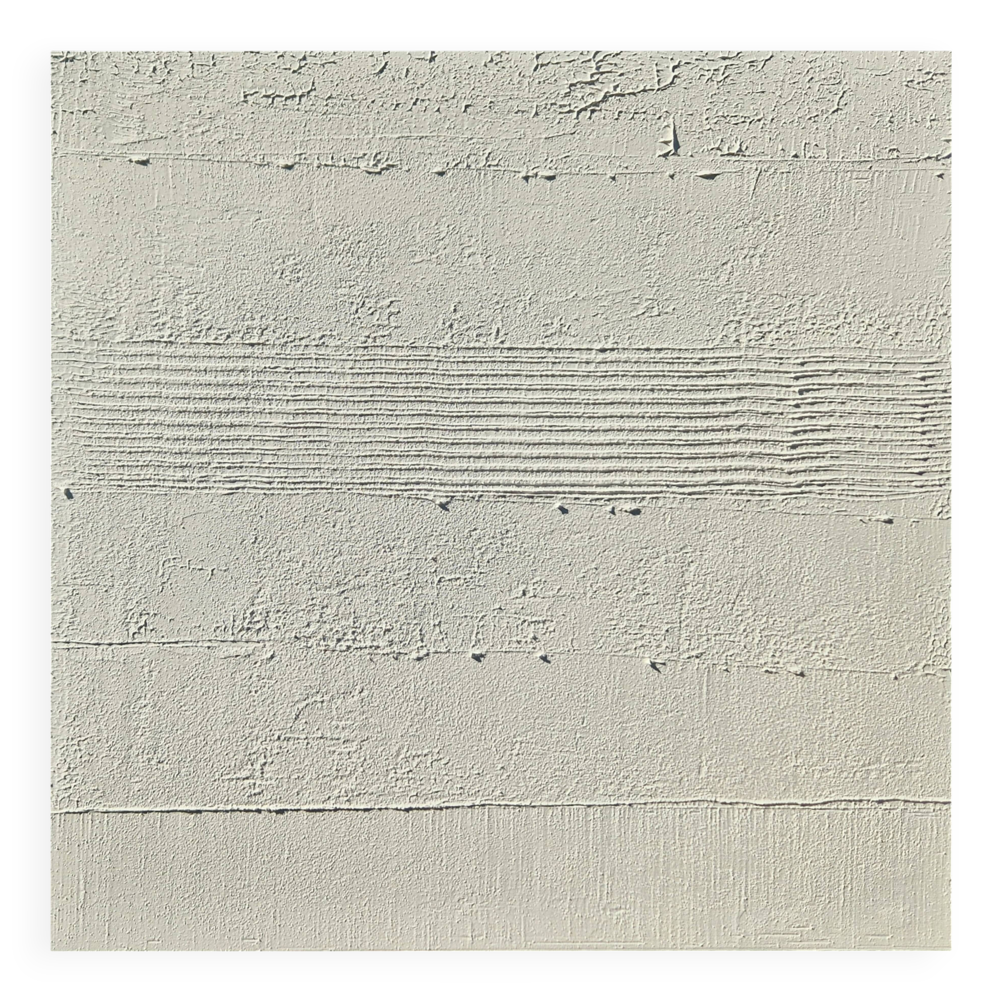 Minimalist monochrome abstract painting white