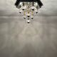 1980s Bicolor Glass Flush Chandelier by F. Fabbian