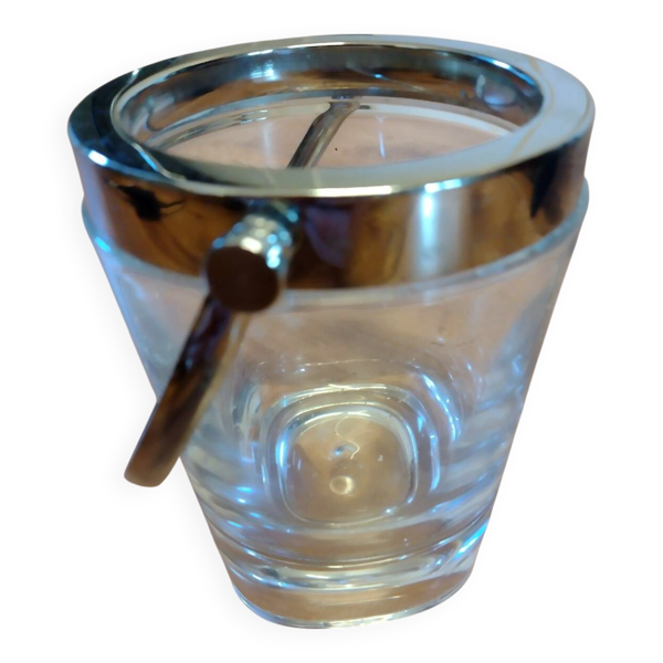 Seau à glace glaçon en cristal de Sèvres vintage