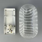1960s/70s Wall Lamp Peill & Putzler Germany Glass & Metal Space Age Design