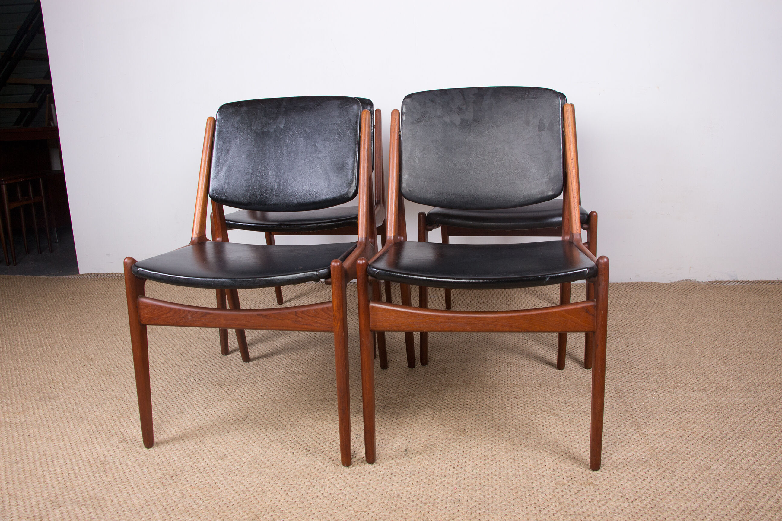 Suite of 4 chairs model "Ella" by Arne Vodder 1960