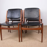 Suite of 4 chairs model "Ella" by Arne Vodder 1960