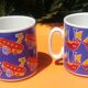 Two mugs/cup in porcelain from Villeroy and Boch decoration boat / plane made in Luxembourg