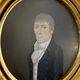 2 portraits, oil painting with gilt wood frames by Prosper, 1807