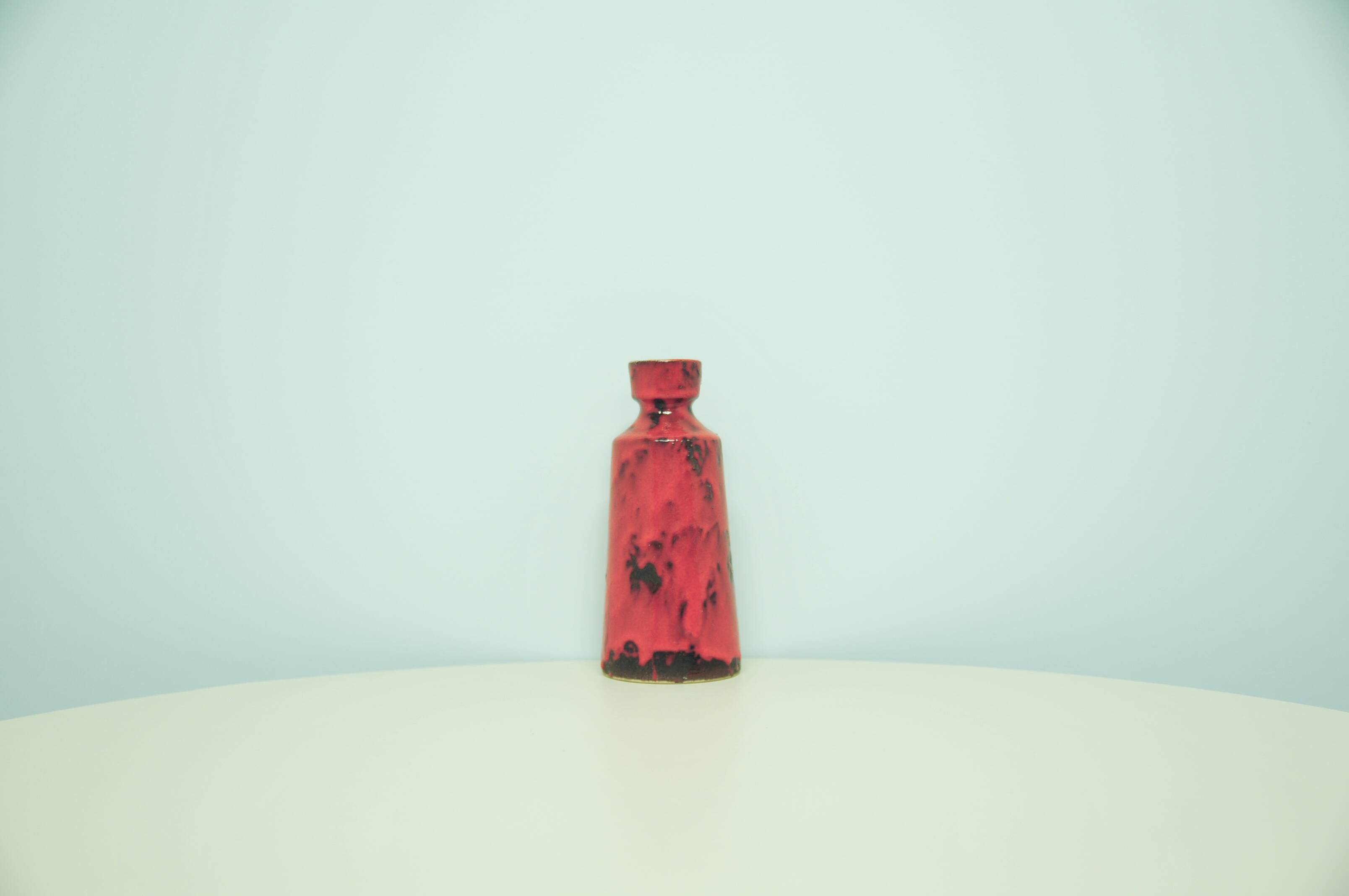 vintage red Fatlava West Germany vase