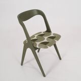 Chaise verte, design danois, années 1970, production : Danemark