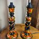 Paire de pieds de lampes Kashmiri