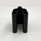 Black magazine rack by Rodolfo Bonetto for Bilumen, 1970