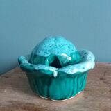 Cabbage mustard pot in slip