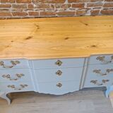 Regency style cherry chest of drawers