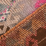 3x12 Pink & Brown Suğer Soft Modern Vintage Runner Rug, 92x376Cm