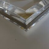 Plexiglas pocket emptier with brass and nickel silver surround, 1975, in the style of Pergay