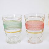 13 glasses with granite liqueurs