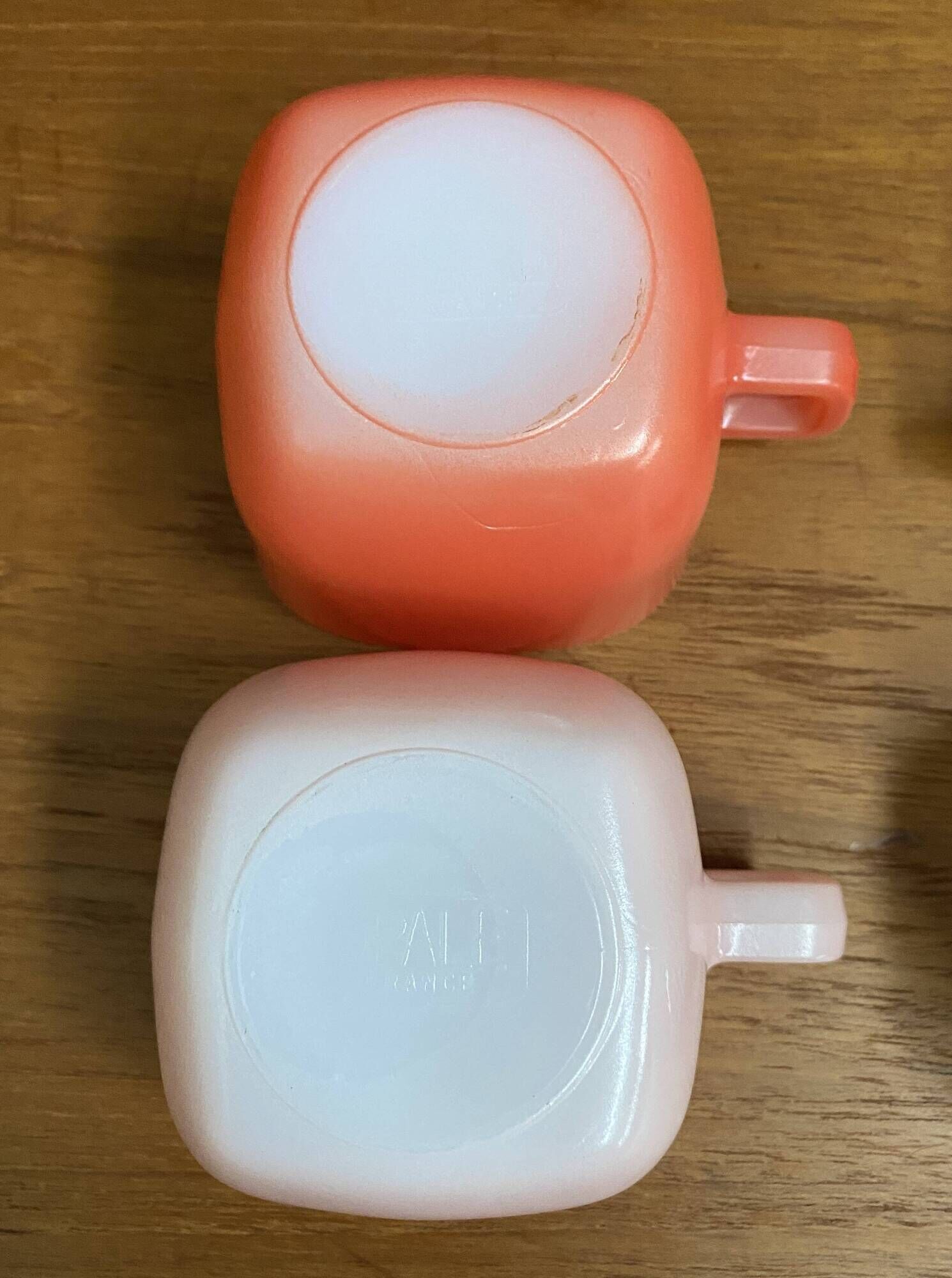 Set of 6 colorful glases / cups by Opale 1960s