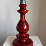 Vintage Modernist Handmade Red Fat Lava Ceramic German Pendant Lamp