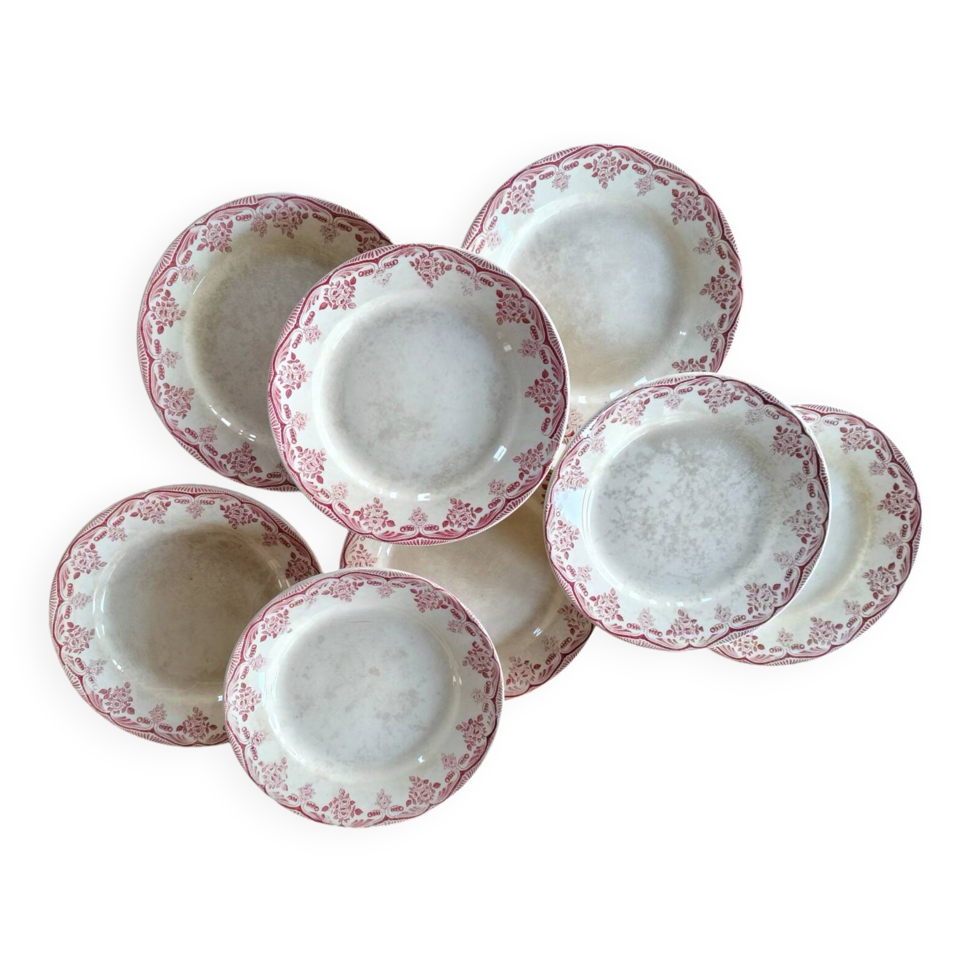 Set of 8 Hbcm ironstone plates