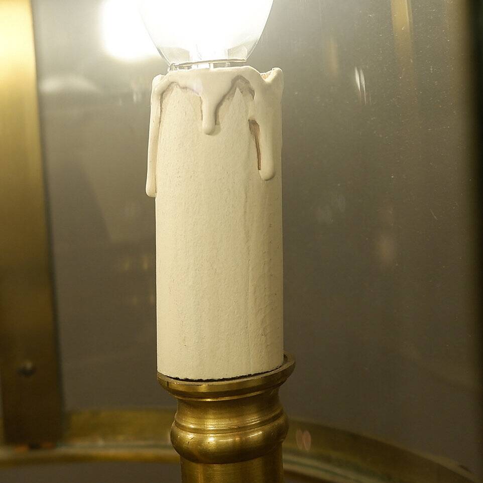 Bronze and Glass Hall lantern with four lights - 20th