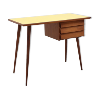 Mid century cherry wood desk with formica top